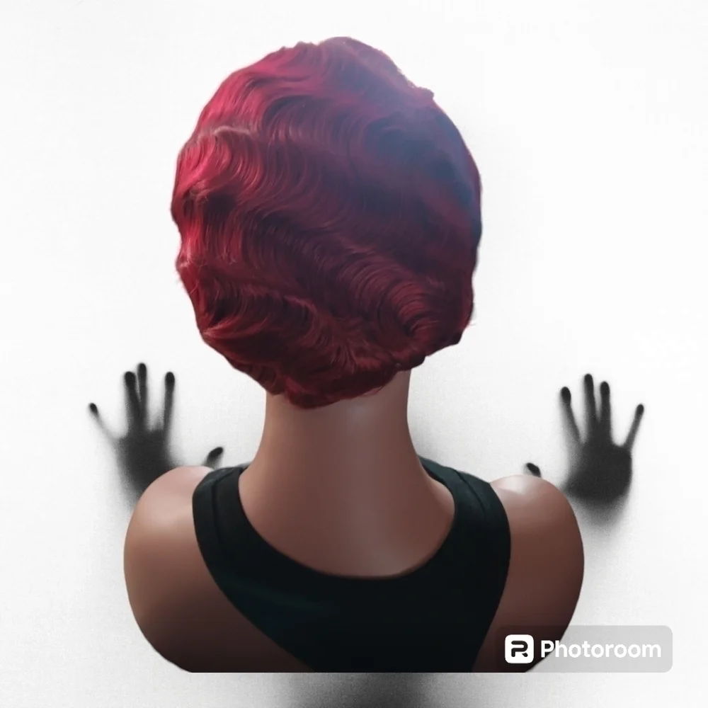 Burgundy Short Synthetic Wig Cosplay Costume